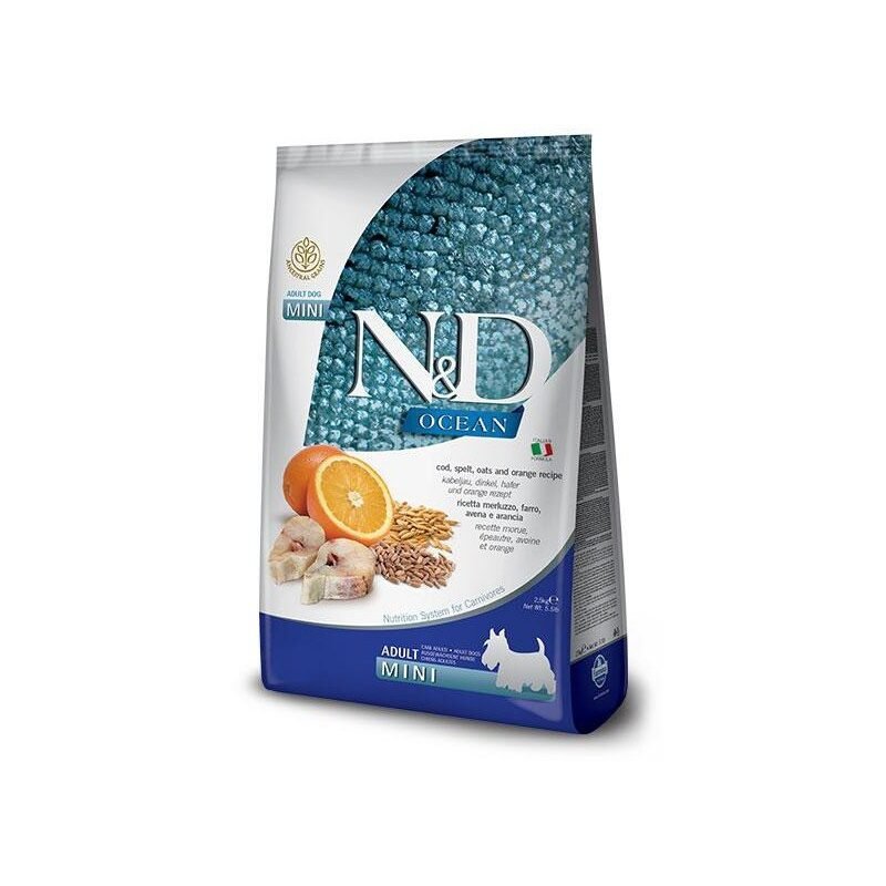 Farmina ND DOG Mini Ocean Low Grain con bacalao y naranja