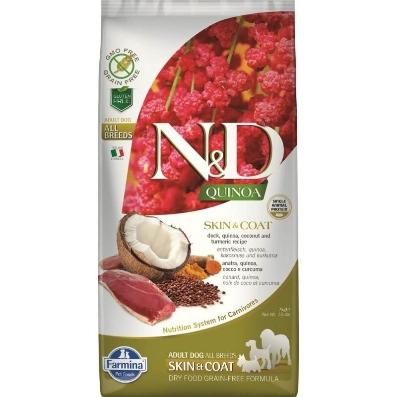 Farmina Quinoa Skin Coat con pato 7 kg
