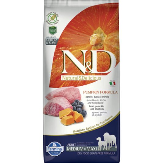 FARMINA N&D Pumpkin Adult Medium Maxi Cordero y Arándanos 12 kg