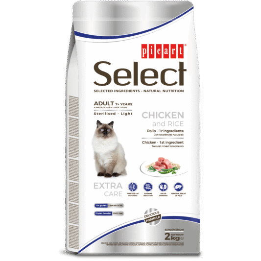 Picart Select ADULT 7+ YEARS Chicken and Rice Sterilised – Light
