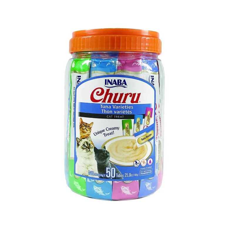 Churu Snack Cremoso Variedades de Atún para gatos 50 sobres x 14gr