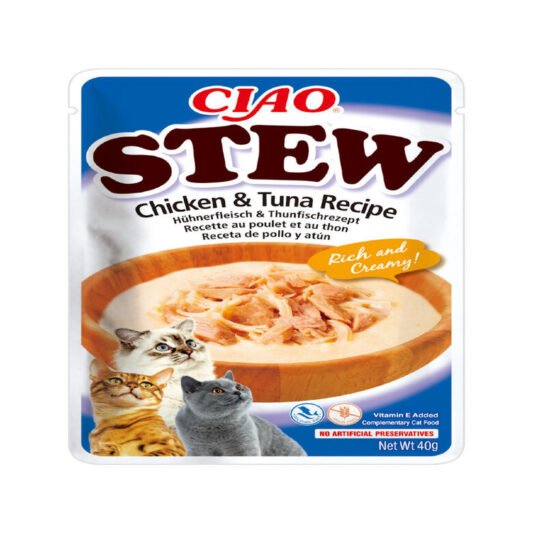 Churu Stew Estofado de Pollo y Atún sobre para gatos 40gr
