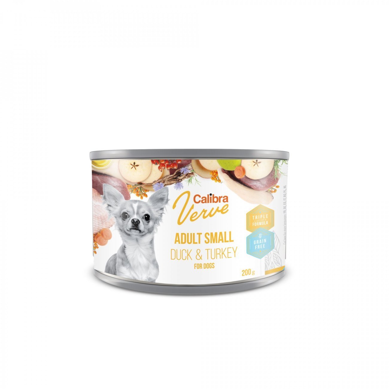 Calibra Dog Verve Grain Free Adult Small Pavo y Pato para Perros — Lata 200 g