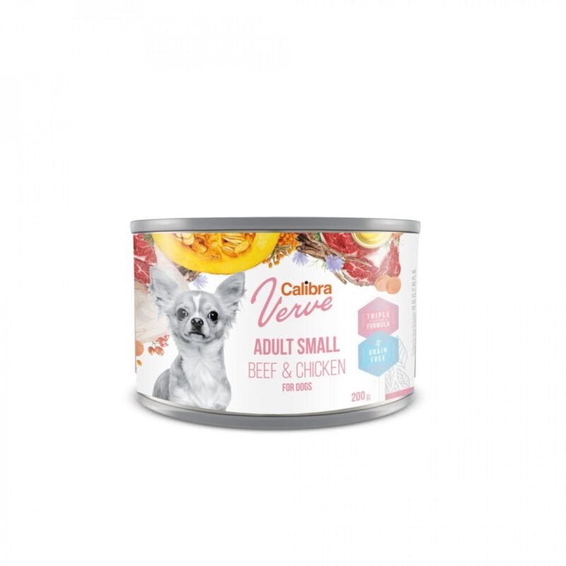 Calibra Dog Verve Grain Free Adult Small Pollo y Ternera para Perros — Lata 200 g