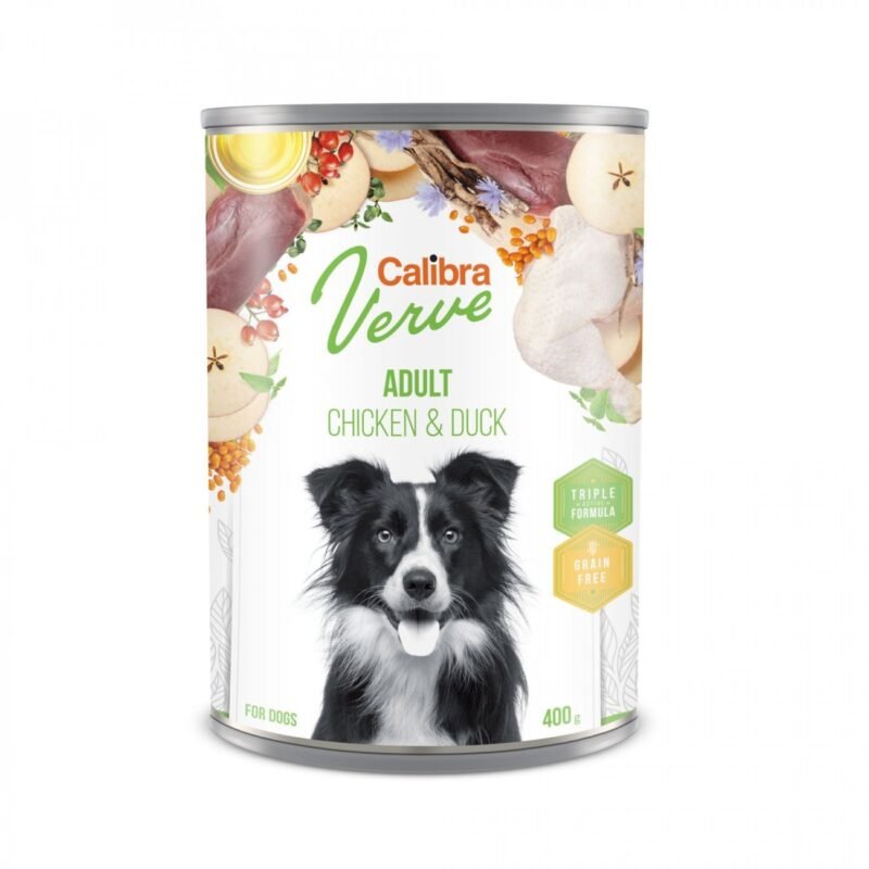 Calibra Dog Verve Grain Free Adult Pollo y Pato para Perros — Lata 400 g