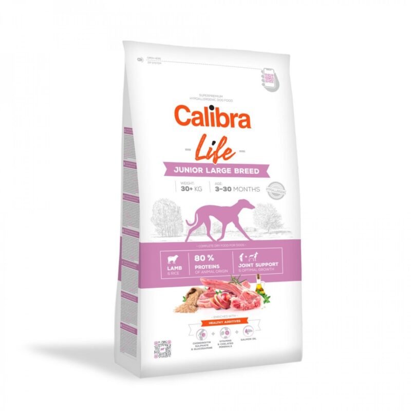 Calibra Dog Life Junior Large Breed Cordero para Perros Junior Grandes — 12 kg