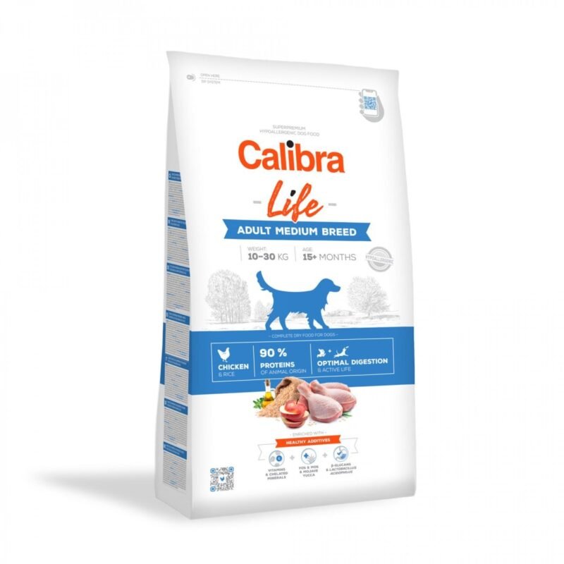 Calibra Dog Life Adult Medium Breed Pollo para Perros Medianos — 12 kg