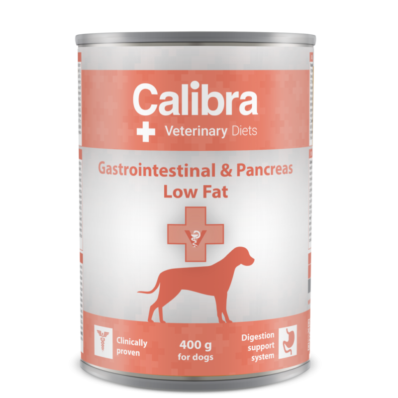 Calibra Veterinary Diets Gastrointestinal Low Fat Húmedo para Perros — Lata 400 g