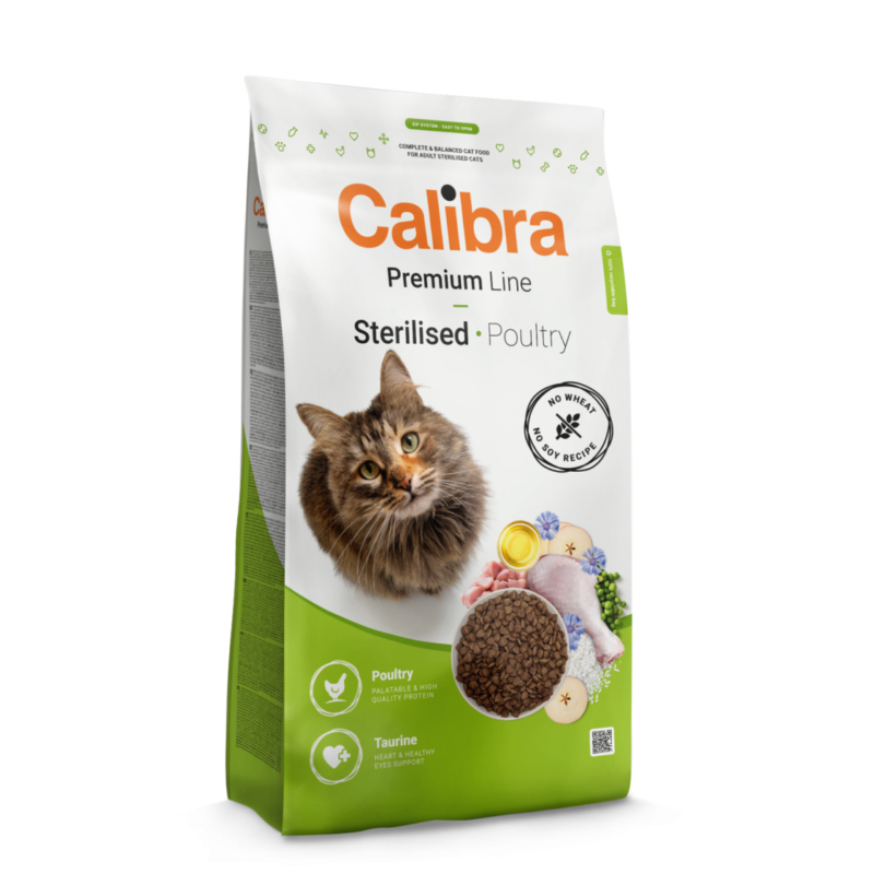 Calibra Cat Premium Line Sterilised Ave para Gatos Esterilizados — 10 kg