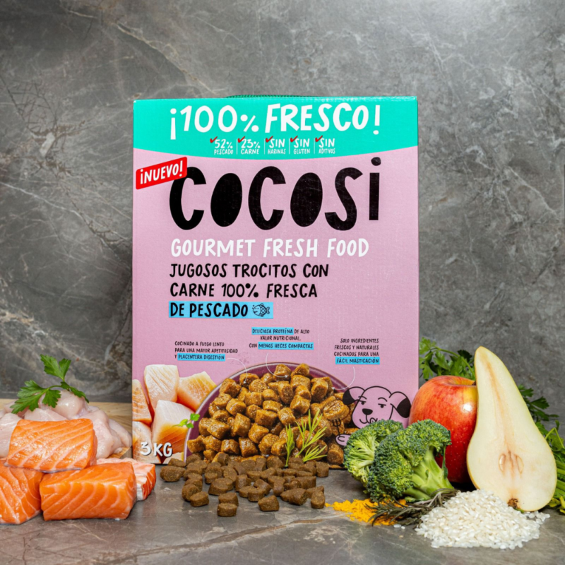 Cocosi Comida fresca natural para perros sabor pescado