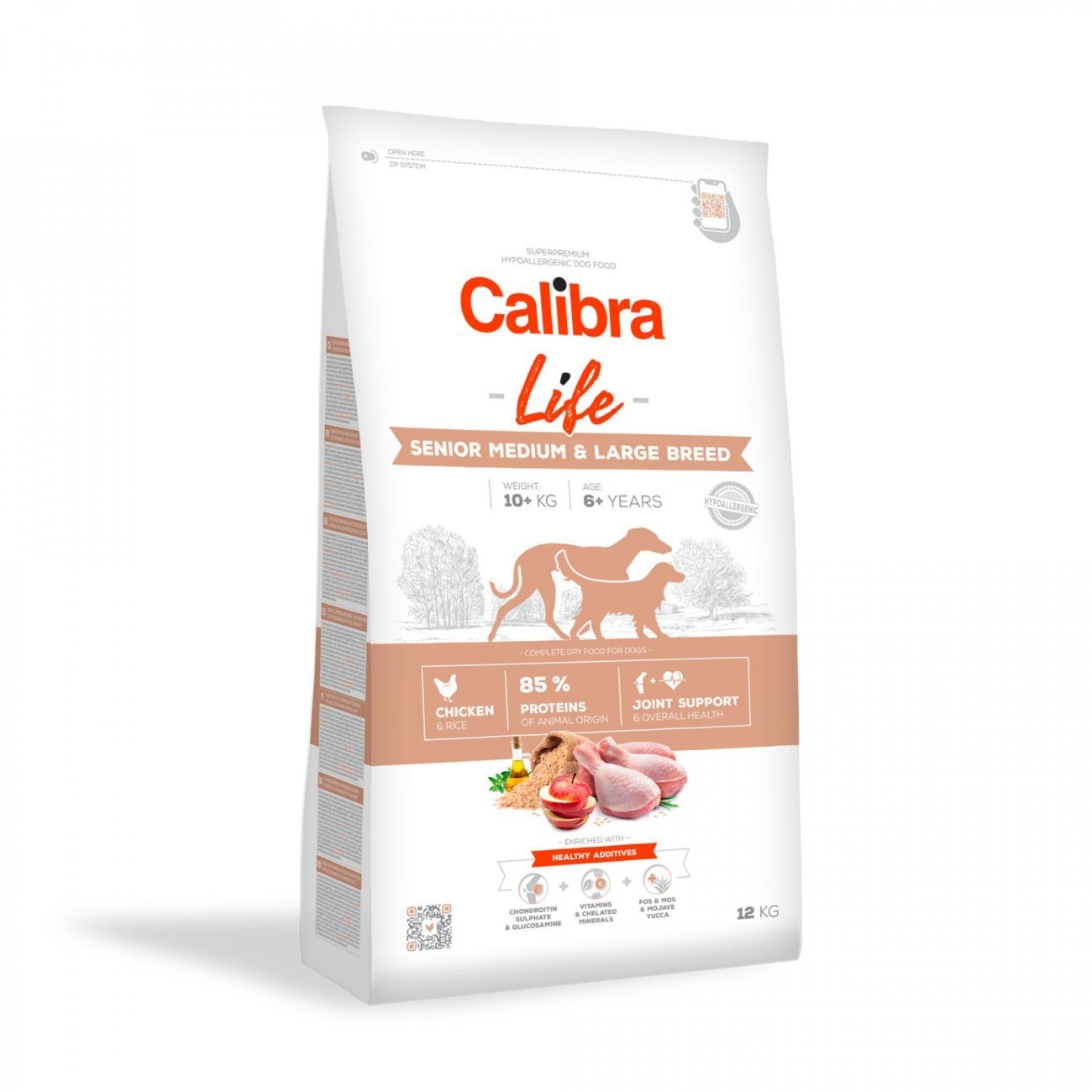 Calibra Dog Life Senior Medium & Large Breed Pollo para Perros Senior — 12 kg