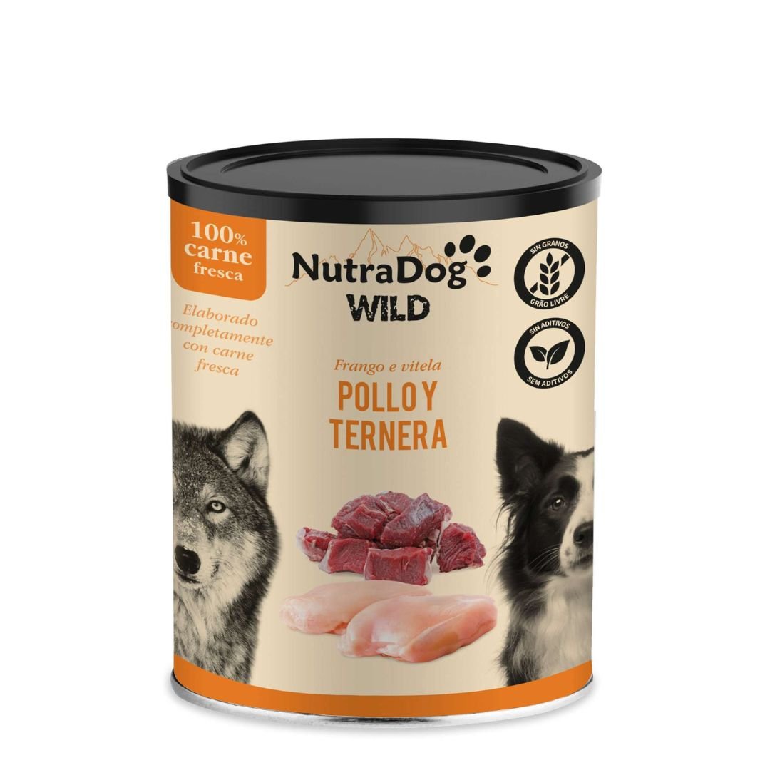 NutraDog WILD – Lata de pollo y ternera