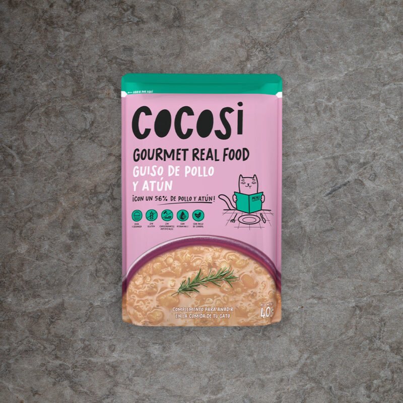 Cocosi Guiso para gato de pollo y atún