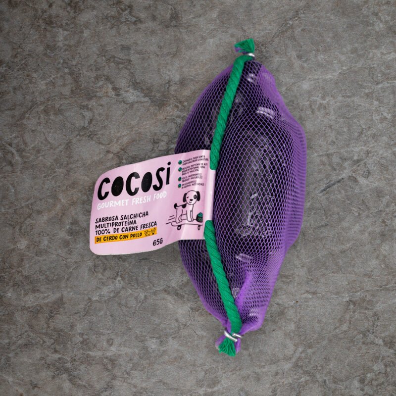 Cocosi Malla de salchichas para perro de pollo y cerdo