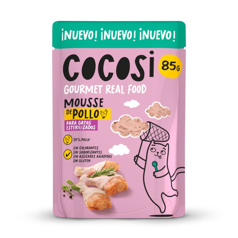 Cocosi Mouse de pollo para gatos esterilizados