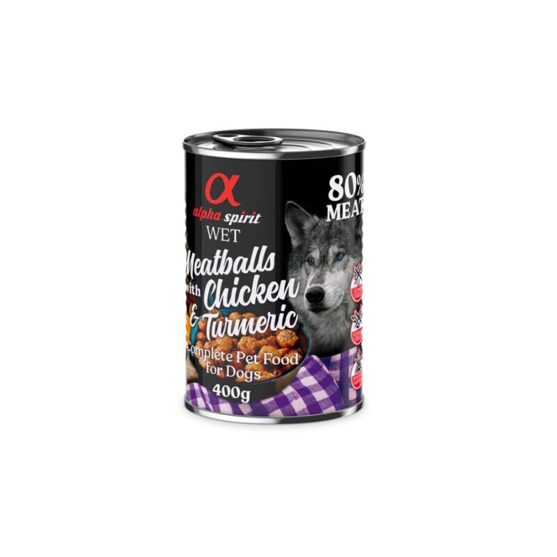 Alpha Spirit Albóndigas Pollo y Cúrcuma Para Perros