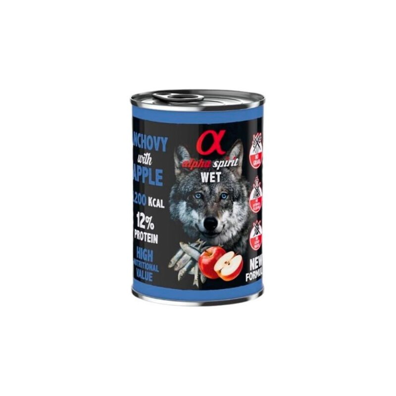 Alpha Spirit Anchoa con Manzana Roja Perro Latas