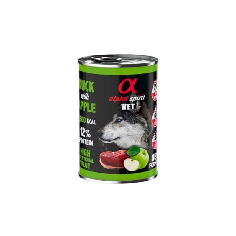 Alpha Spirit Pato con Manzana Verde Perro Latas