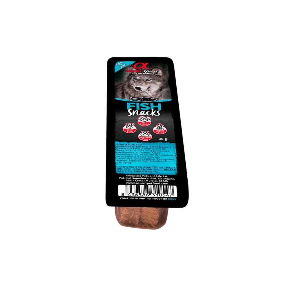 Alpha Spirit Snack Pescado Para Perros