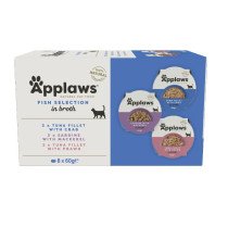 Applaws Tarrinas Gatos Adultos Multipack Selección de Pescado en Caldo 8x60 gr