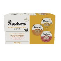 Applaws Tarrinas Gatos Adultos Multipack Selección de Pollo en Caldo 8x60 gr