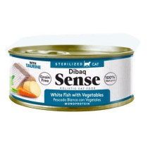 Dibaq Sense Gato Adult Grain Free Sterilized Pescado Blanco con Vegetales Latas
