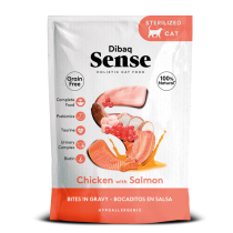 Dibaq Sense Gato Adult Bocaditos de Pollo con Salmón en Salsa Sobres