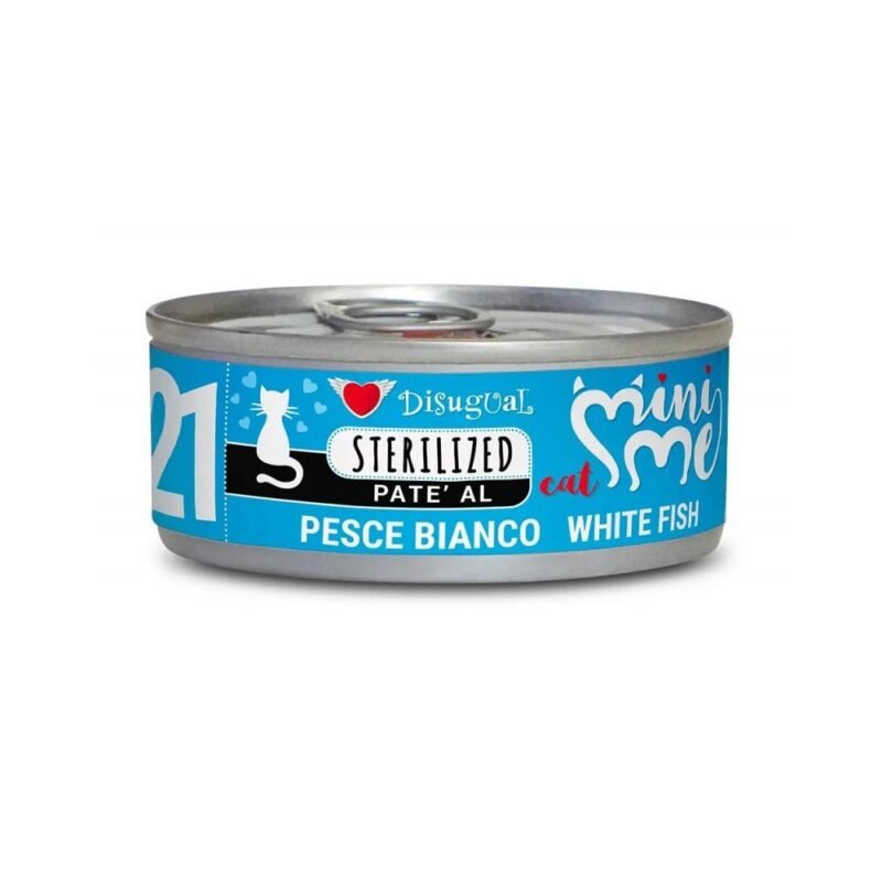 Disugual Mini-Me Sterilized Pescado Blanco Latas para Gatos