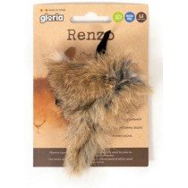Gloria Juguete Renzo Rata con Rabito de Cuero para Gatos