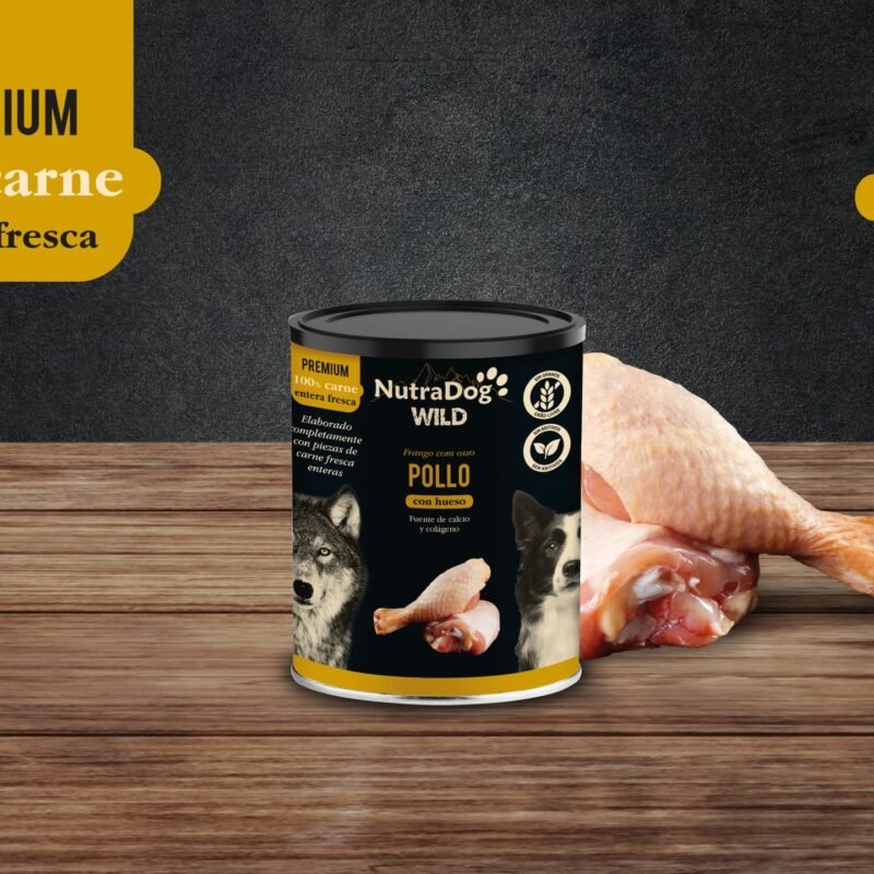 NutraDog WILD Premium – Lata de pollo con hueso