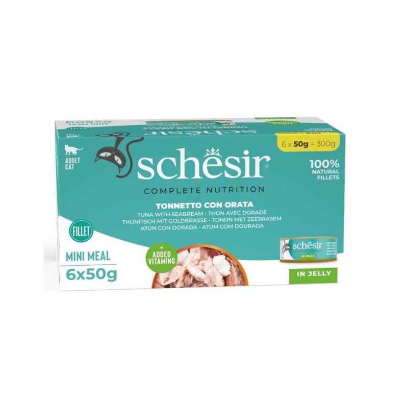Schesir Adult Atún con Dorada en Gelatina Lata para Gatos