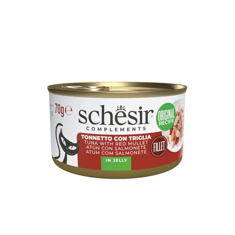 Schesir Adult Atún con Salmonete en Gelatina Lata para Gatos