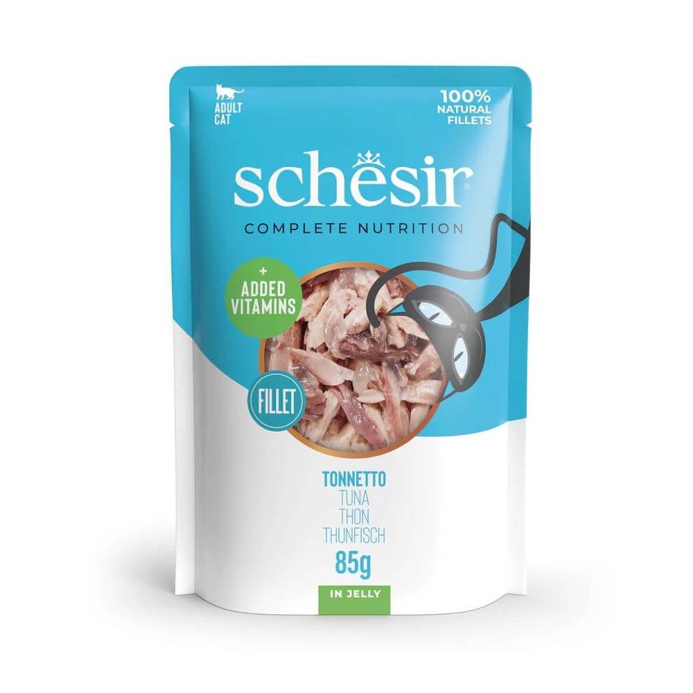 Schesir Adult Filetes de Atún en Gelatina Sobre para Gatos