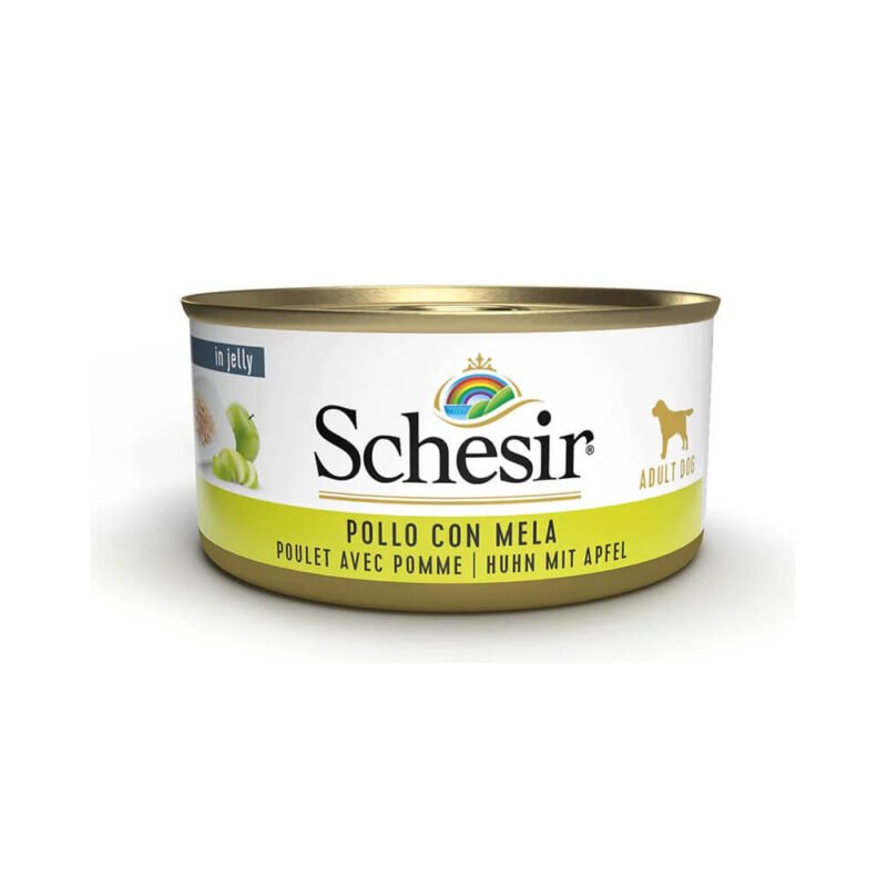 Schesir Adult Pollo con Manzana en Gelatina Lata para Perros