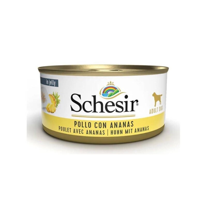Schesir Adult Pollo con Piña en Gelatina Lata para Perros