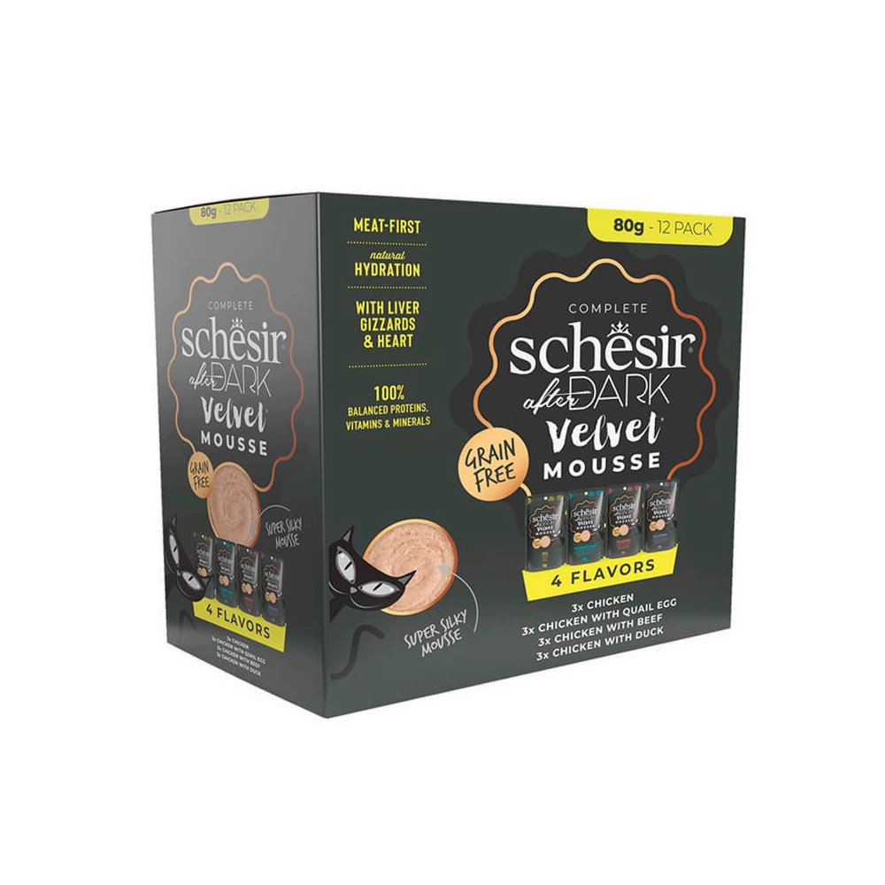 Schesir After Dark Variety Pack Velvet Mousse para Gatos