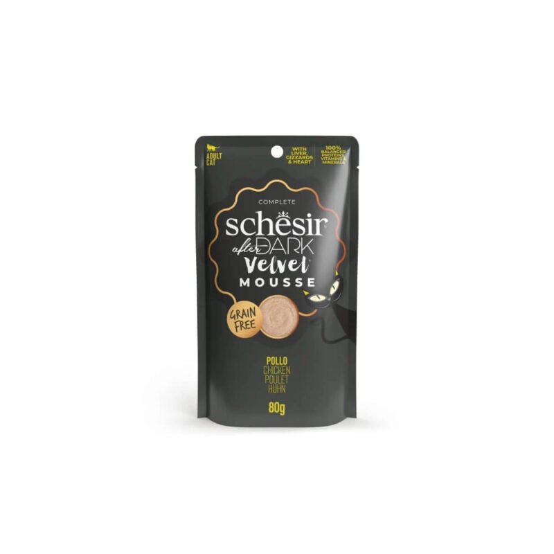Schesir After Dark Velvet Mousse Pollo en Sobres para Gatos