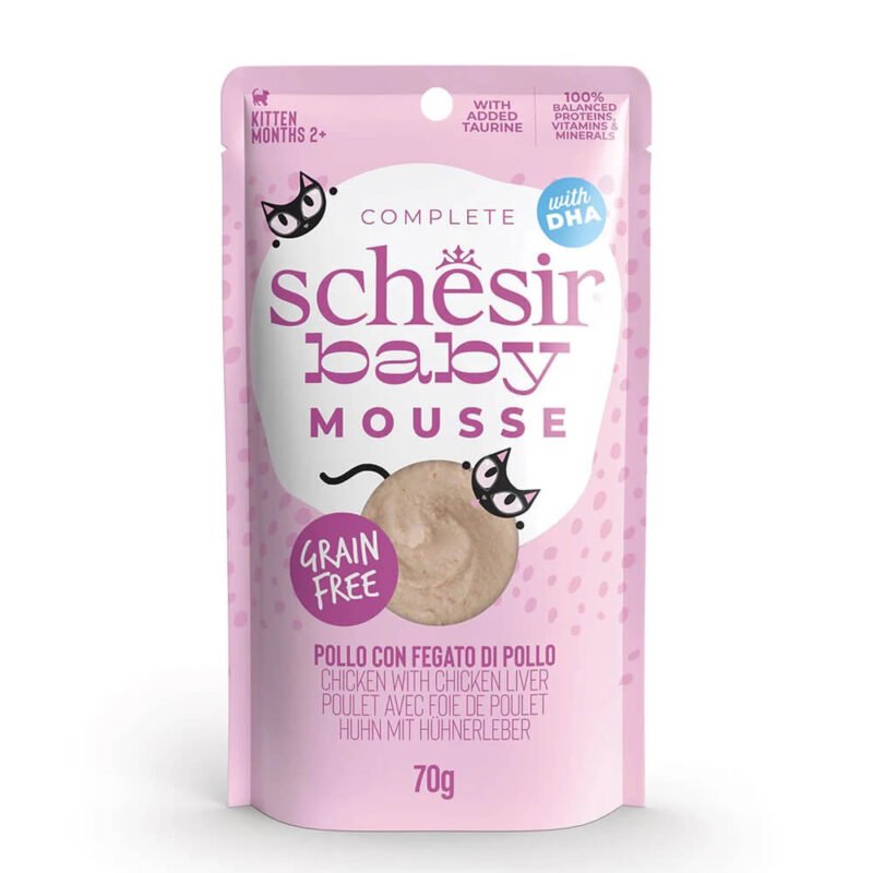 Schesir Baby Mousse Pollo con Hígado de Pollo Sobre para Gatitos