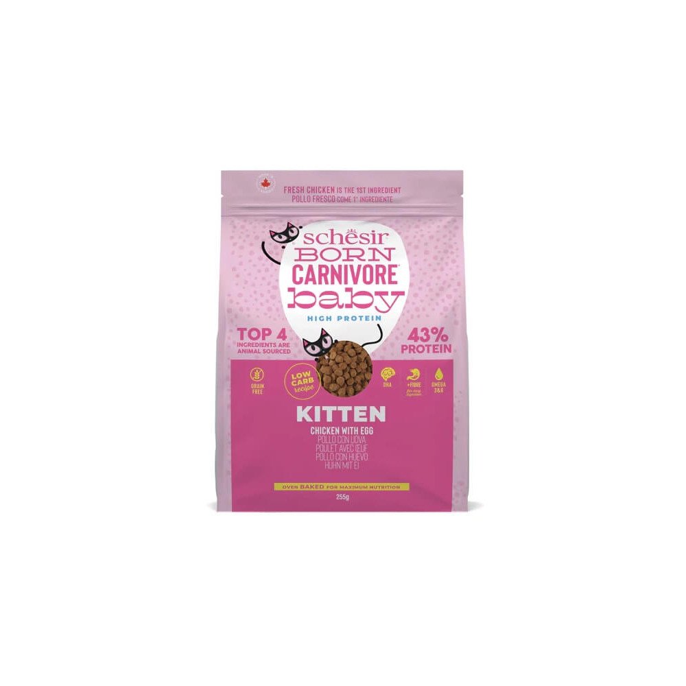 Schesir Born Carnivore Baby Kitten Pollo con Huevo para Gatitos