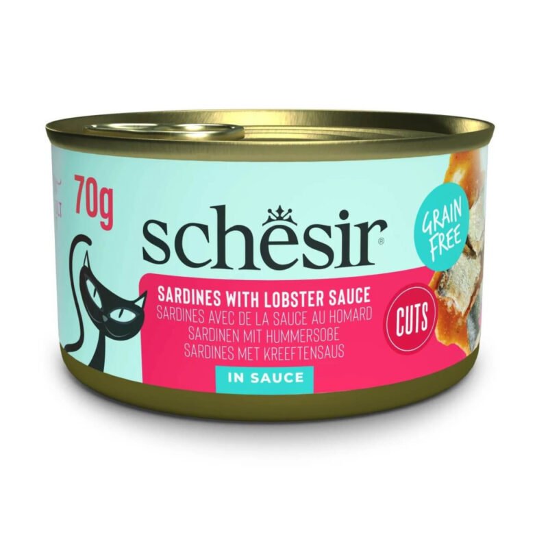 Schesir Grill Adult Sardinas con Salsa de Langosta en Salsa Lata para Gatos
