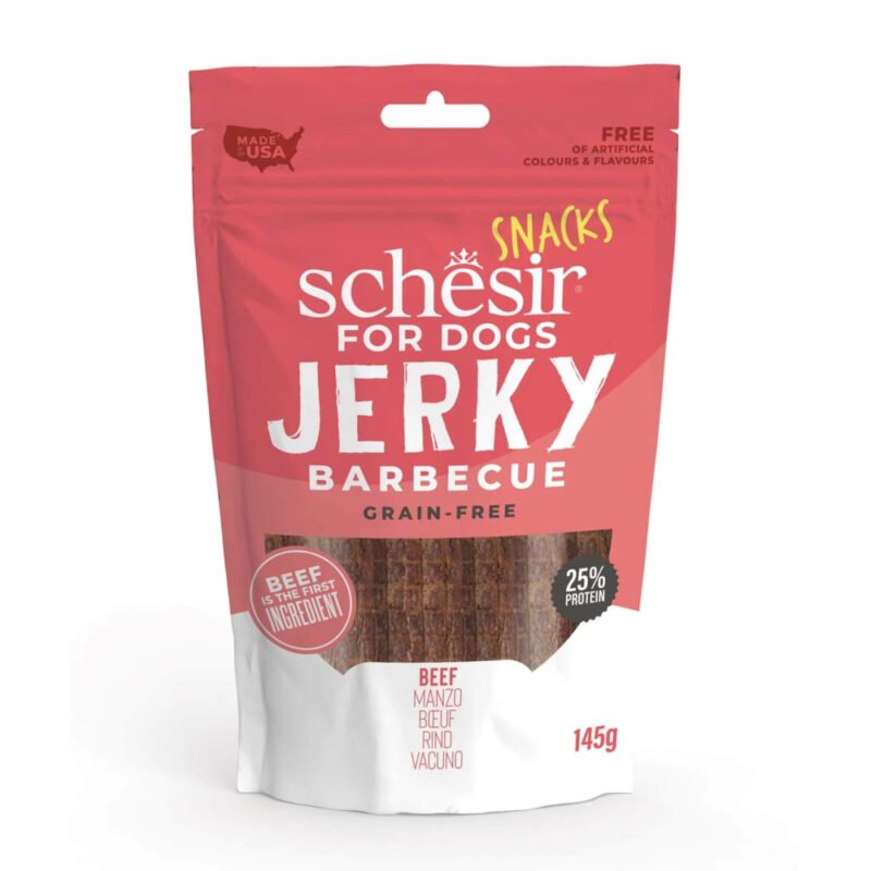Schesir Jerky BBQ Grain Free de Ternera Snacks para Perros