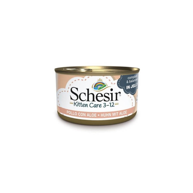 Schesir Kitten Pollo con Aloe en Gelatina Lata para Gatitos