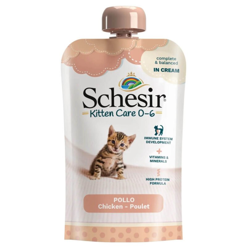 Schesir Kitten Pollo en Crema Sobre para Gatitos