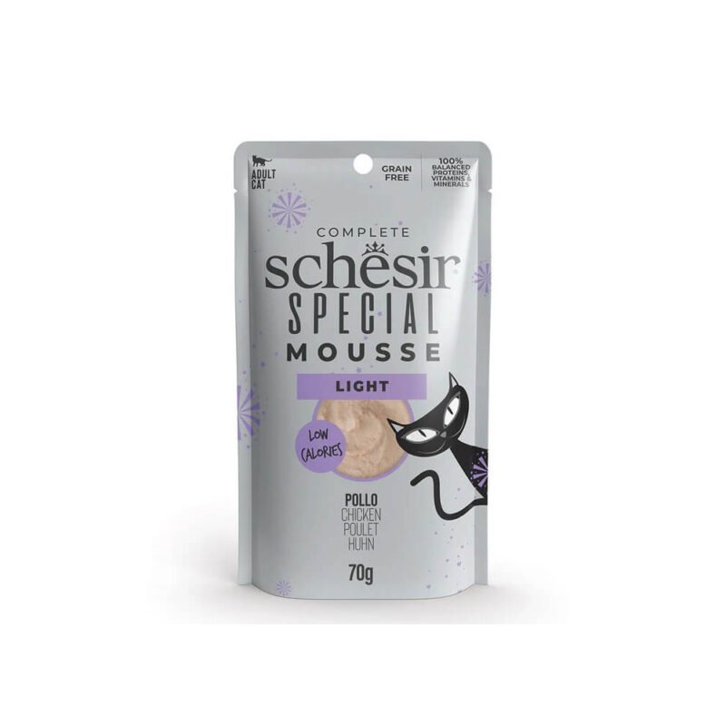 Schesir Special Mousse Light Pollo Sobres para Gatos