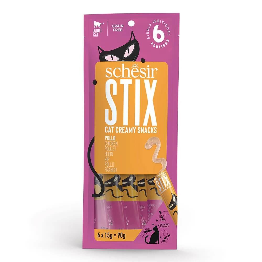 Schesir Stix Snack Creamy Pollo para Gatos
