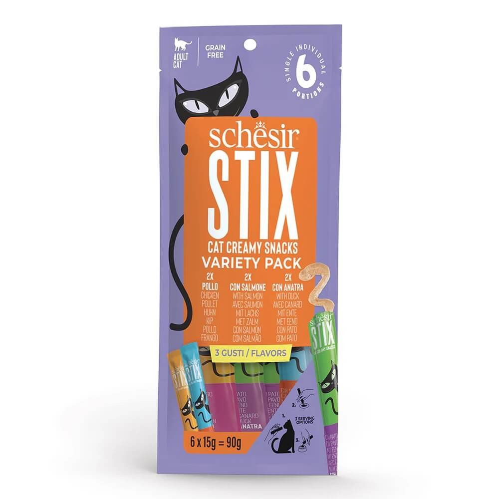 Schesir Stix Snack Creamy Variety Pack para Gatos
