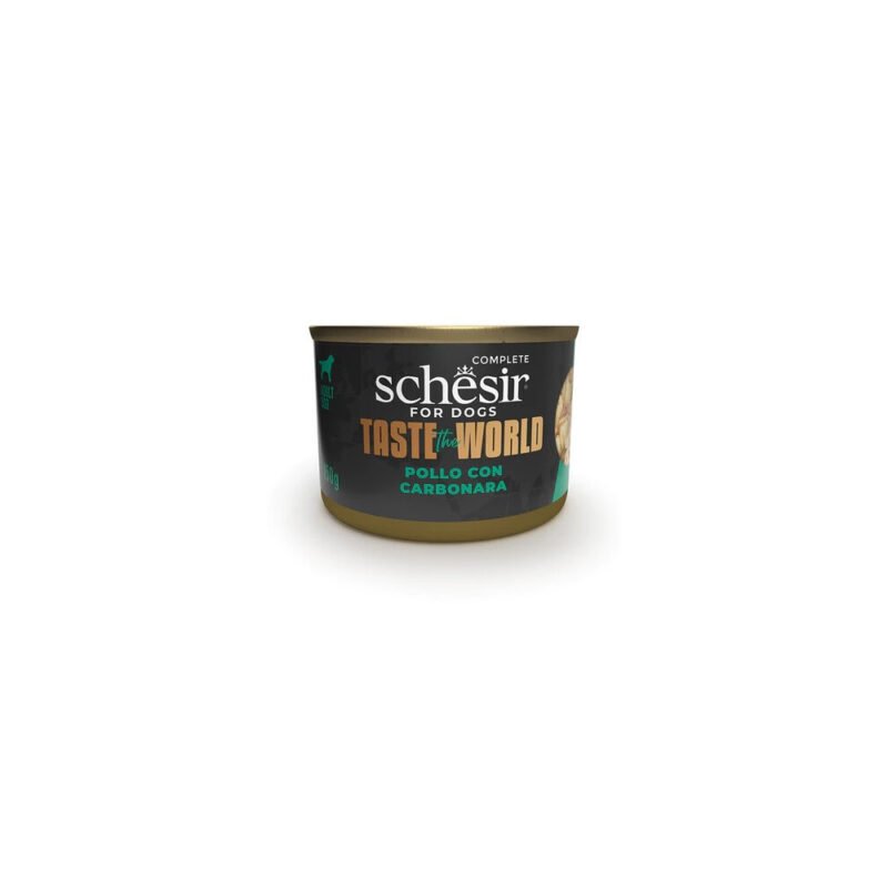 Schesir Taste The World Adult Pollo con Carbonara en Caldo Lata para Perros