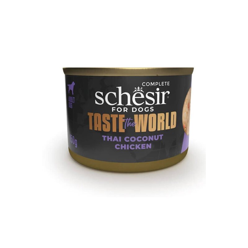 Schesir Taste The World Adult Pollo Tailandés con Coco en Caldo Lata para Perros