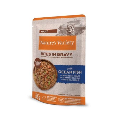 Nature's Variety Adult Bocaditos de Pescado del Océano en Salsa Sobres
