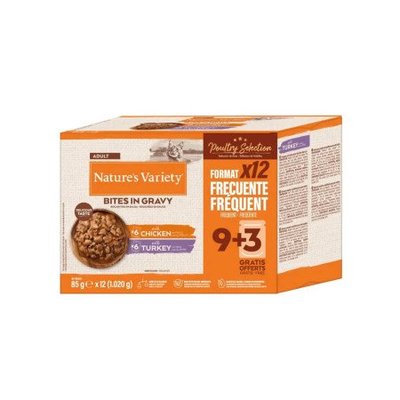 Nature's Variety Adult Bocaditos en Salsa Multipack Carne